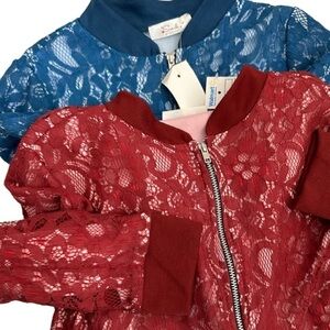 Girls Lace Bomber